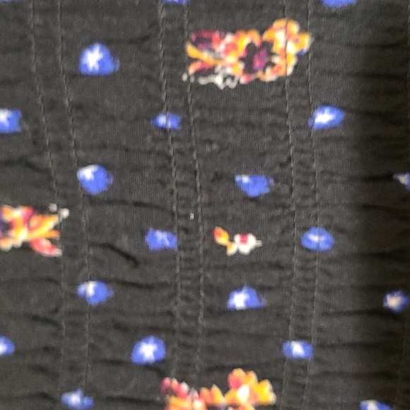 Free People Black 'Two Faces' Smocked Mini Dress - Size S - Picture 5 of 9